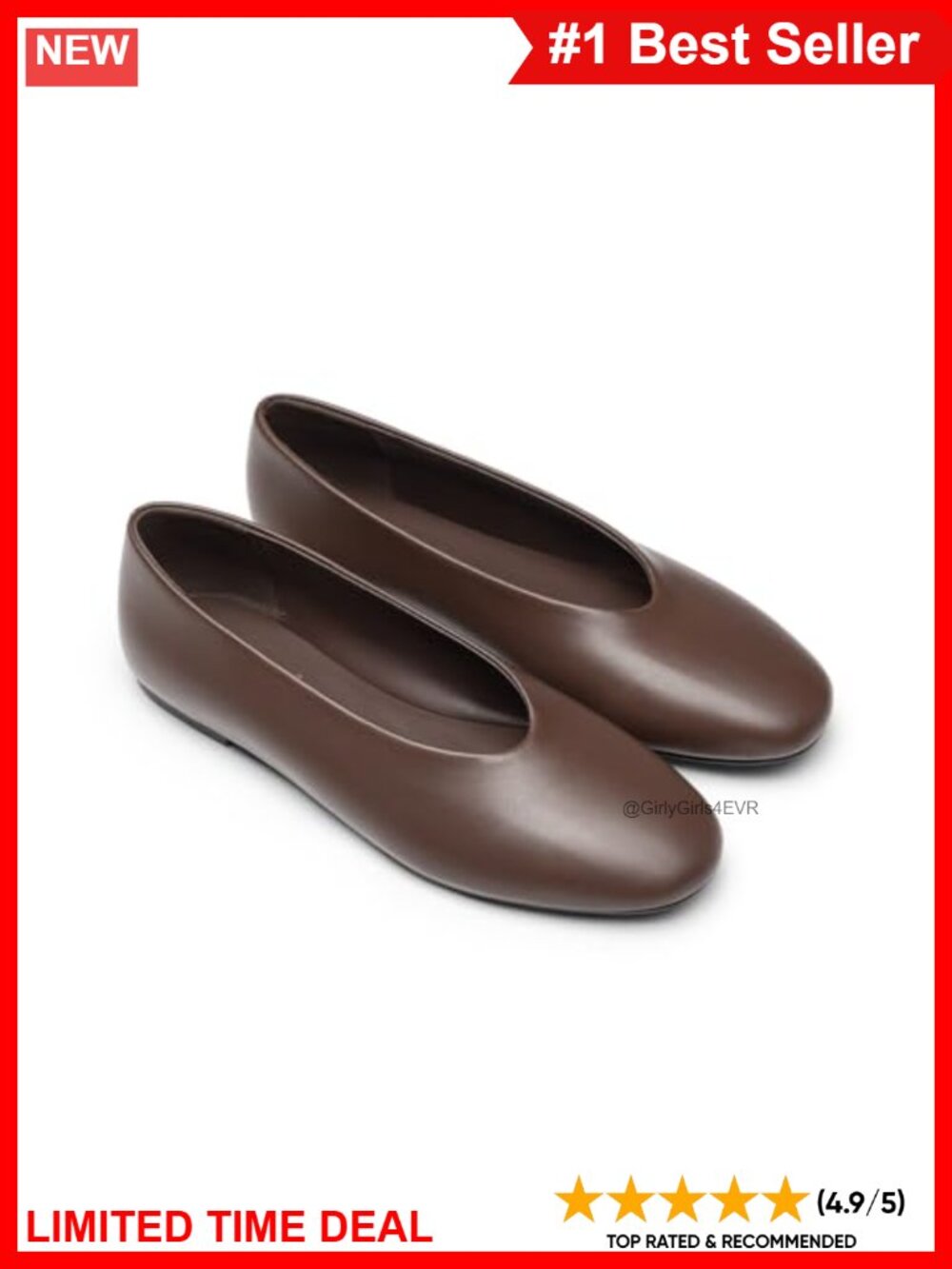 Women's Slip On Ballet Flats Memory Foam Round Toe Ballerina Shoes